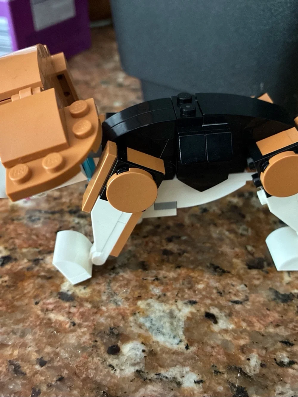 Brown & White Small Pet Dog Lego beagle set 31137 as shown no box or instruction